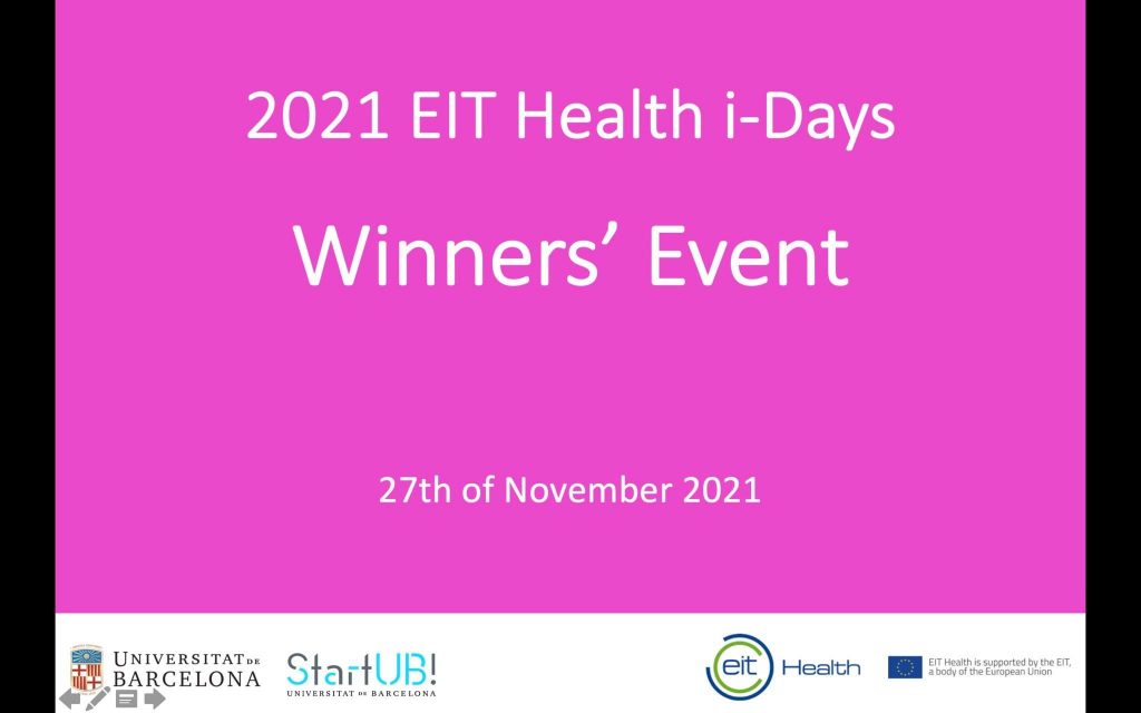 EIT Health I-Days'21 renginys nugalėtojams